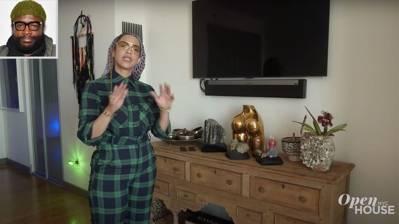 Grace Harry, Questlove's girlfriend, gives a tour of the apartment she shares with him.