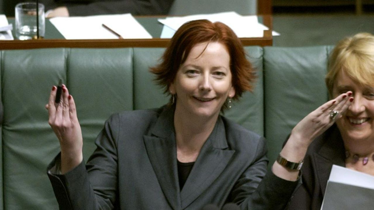 Julia Gillard back in 2005 in parliament before plastic surgery. houseandwhips.com