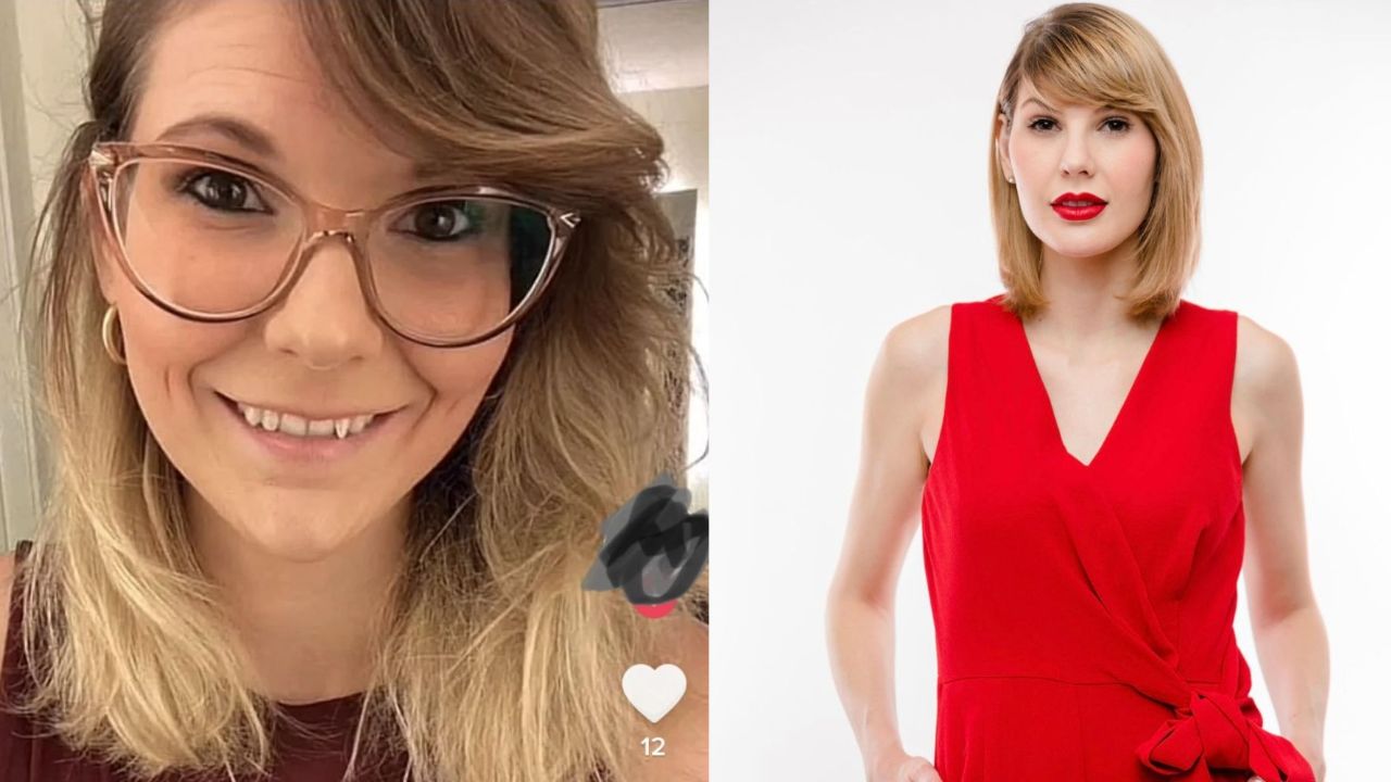 Ashley Leechin is accused of getting plastic surgery to resemble Taylor Swift. houseandwhips.com