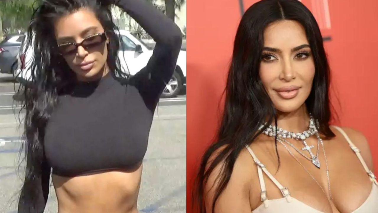Kim Kardashian before and after weight gain. houseandwhips.com