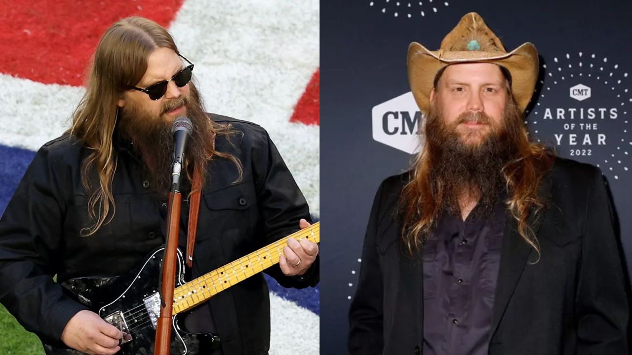 Chris Stapleton looks as though he had a bit of weight loss. houseandwhips.com