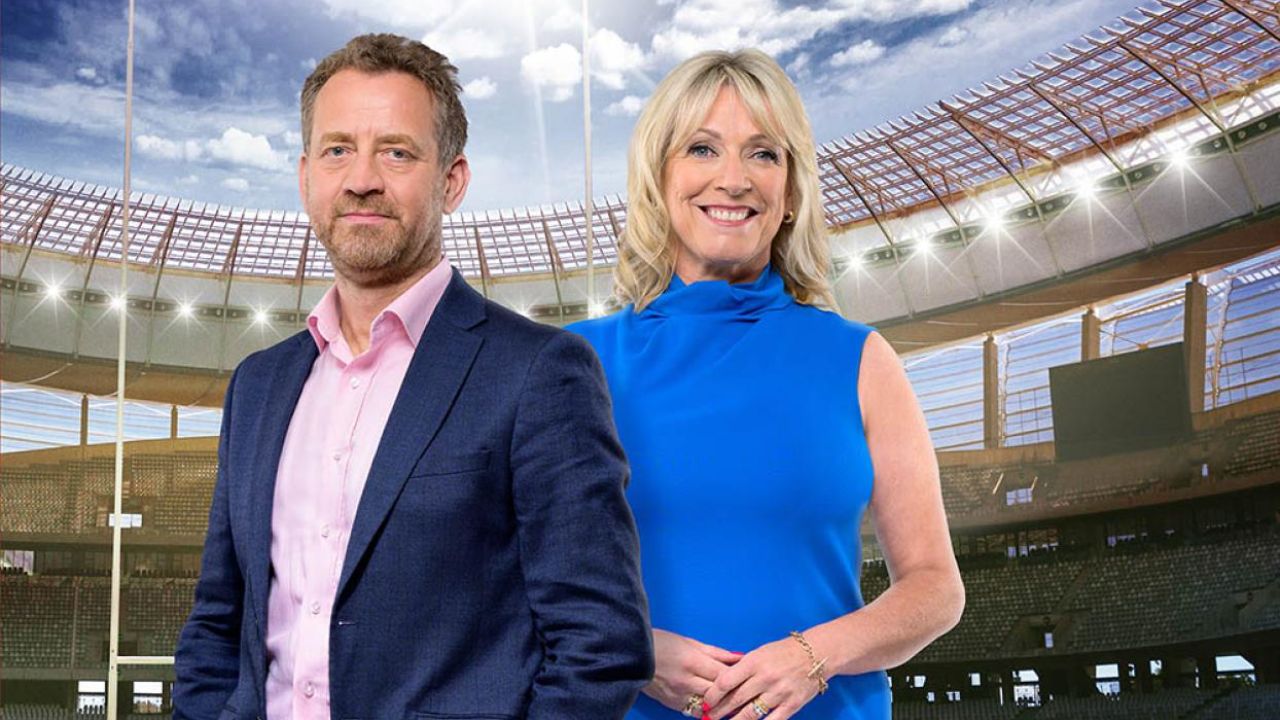 Jill Douglas and Mark Pougatch will host ITV's Guinness 6 Nations Championship 2024. houseandwhips.com