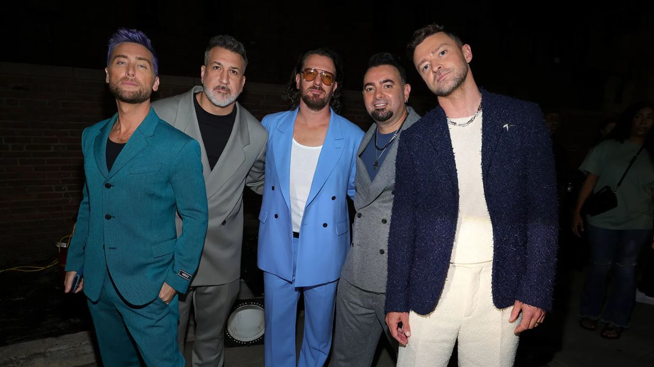 Lance Bass reunited with his former band, NSYNC,  for the MTV Video Music Awards. houseandwhips.com