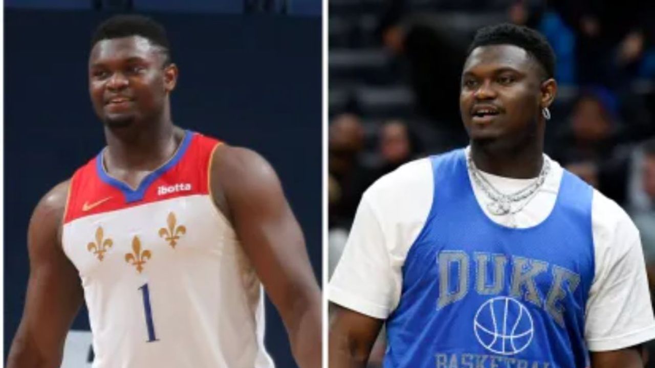 Zion Williamson before and after weight gain. houseandwhips.com