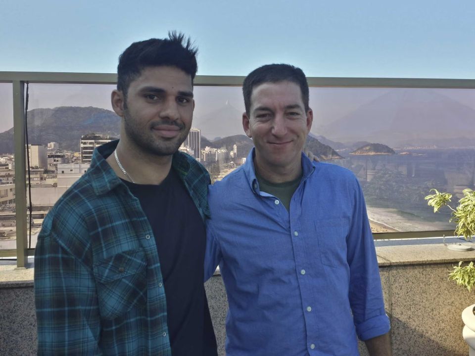 Glenn Greenwald with his husband, David Miranda.