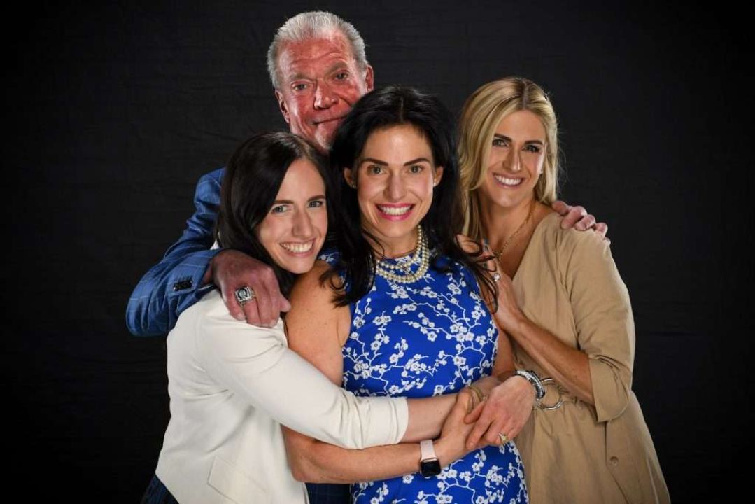 Jim Irsay with his three children.