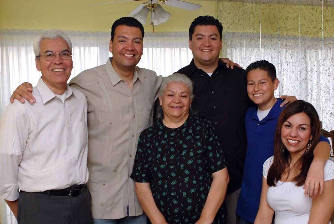 Senator Alex Padilla with his parents and siblings.