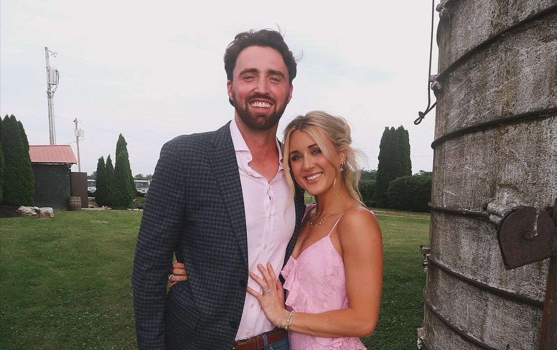 Riley Gaines with her husband, Louis Barker.