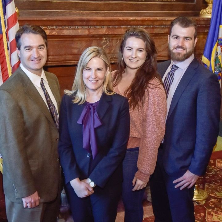 Melissa and Mark Hortman with their children, Sophie and Colin.