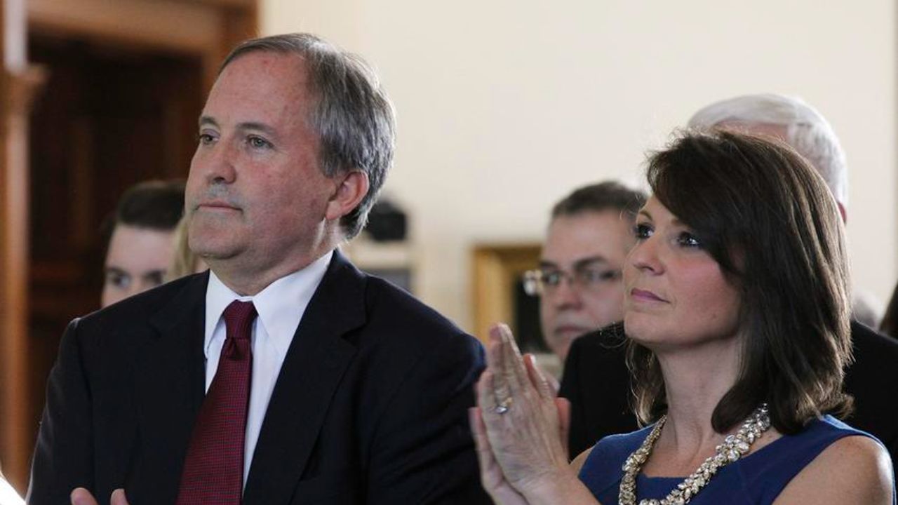 Ken Paxton with his wife, Angela Paxton.