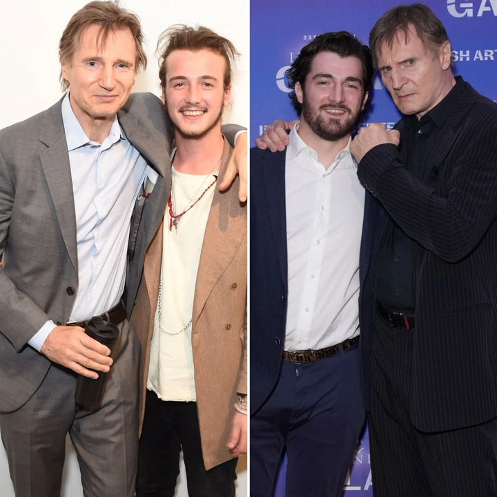 Liam Neeson with his children.