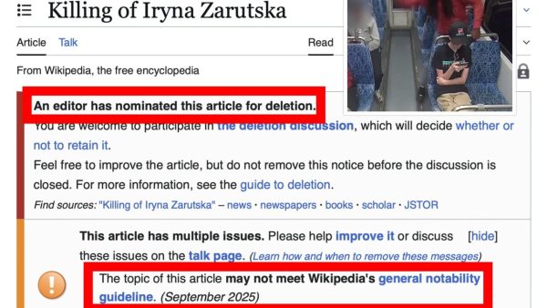 Killing of Iryna Zarutska: Wikipedia Deletion, Explained