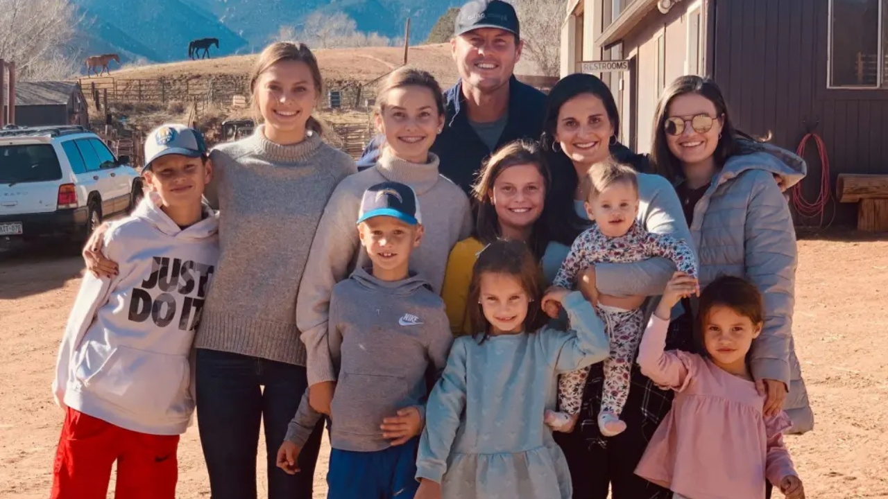 Philip Rivers with his wife and kids.