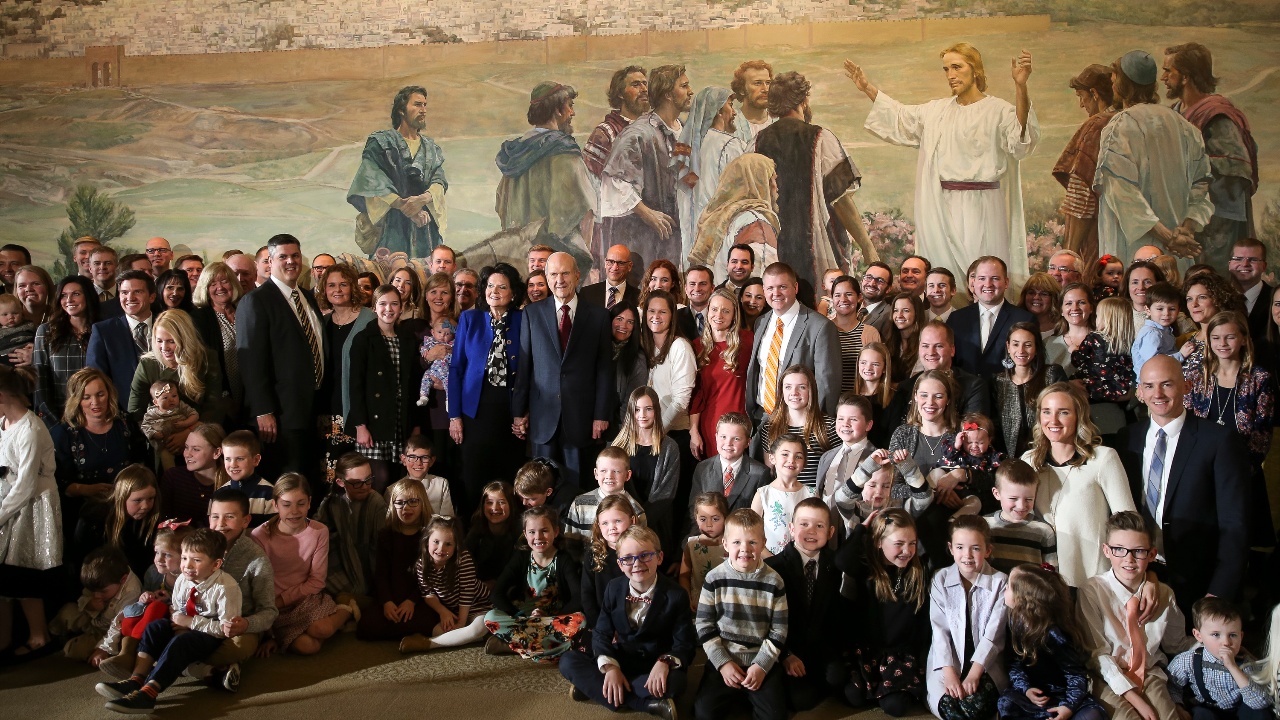 Russell M. Nelson with his family.