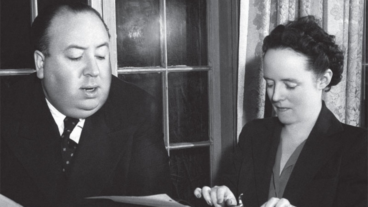 Alfred Hitchcock with his wife, Alma Reville.