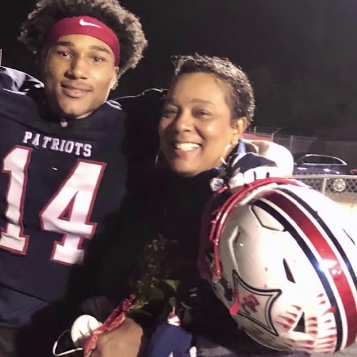 Brian Branch with his mom.