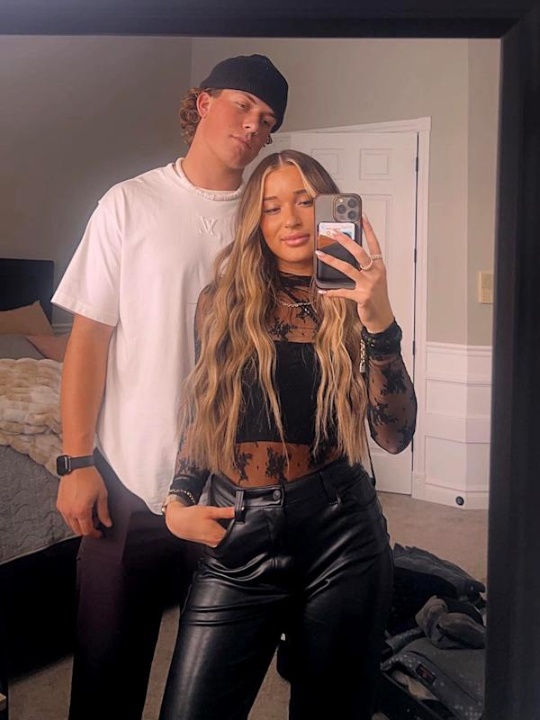 Jaxson Dart with his ex-girlfriend, Lola Sexton.