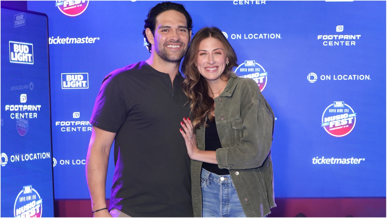 Mark Sanchez with his wife, Perry Mattfeld.