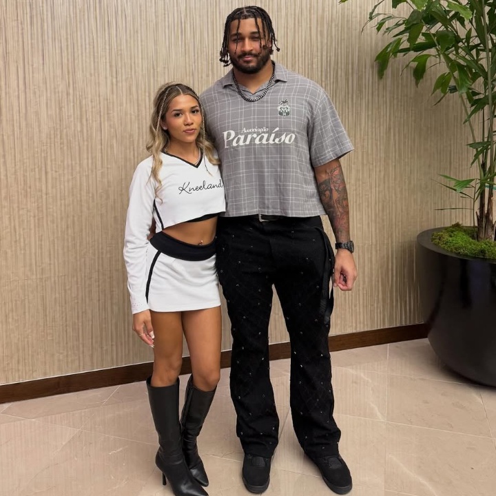 Marshawn Kneeland with his girlfriend, Catalina Mancera.