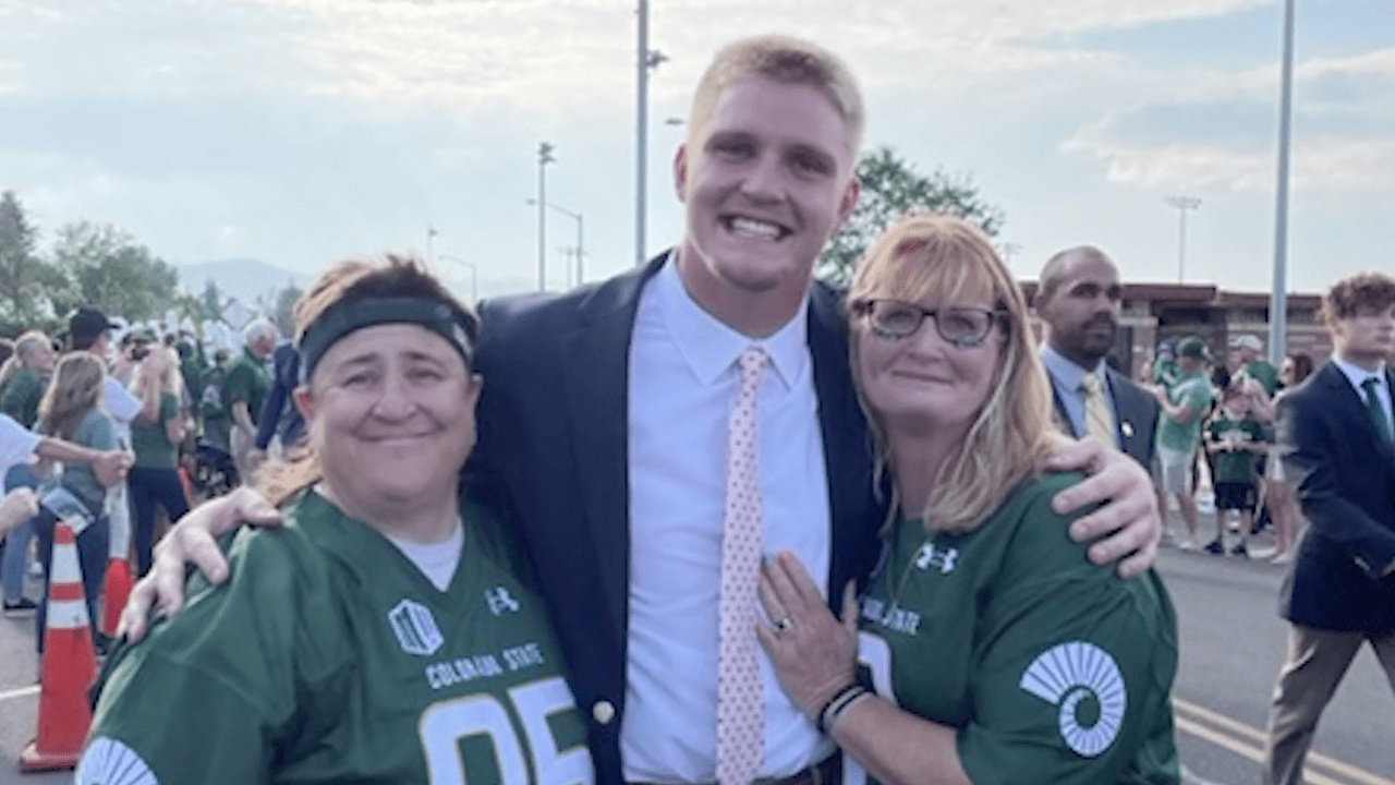 Trey McBride with his parents.